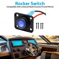 For Boat Caravan Truck Marine 12V 1 Gang Toggle Rocker Switch Panel ON OFF