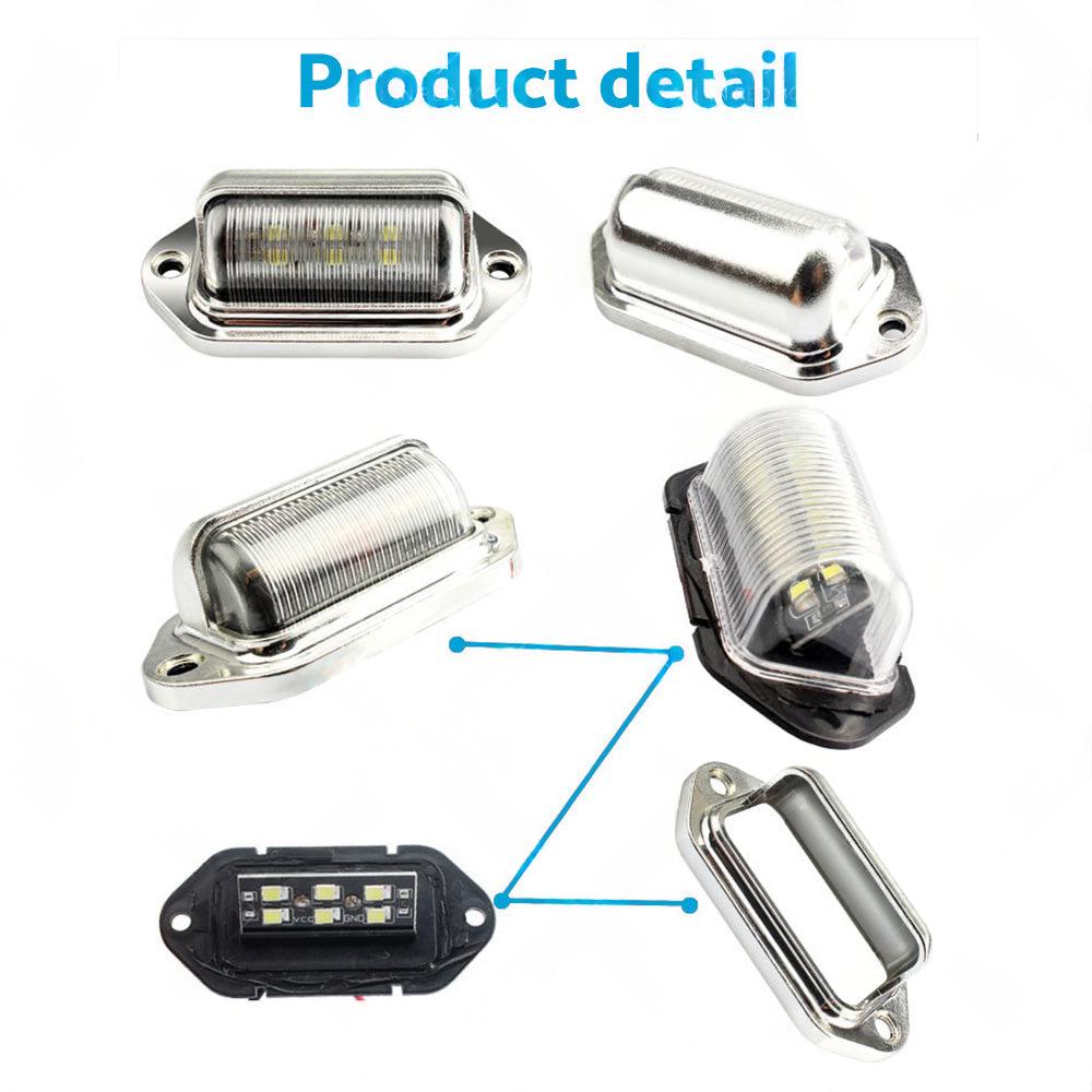 6 LED License Number Plate Light Lamps Suitable for Truck SUV Trailer Lorry