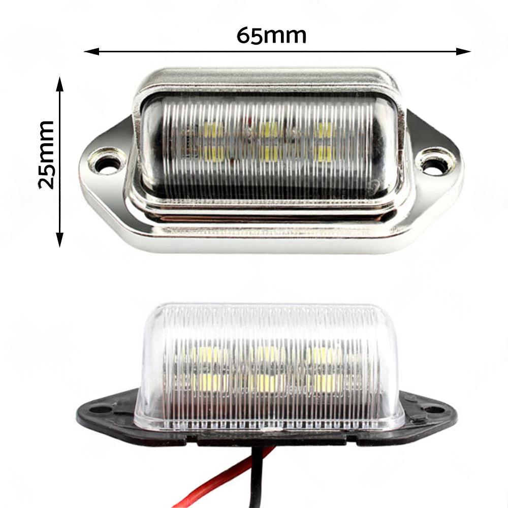 6 LED License Number Plate Light Lamps Suitable for Truck SUV Trailer Lorry
