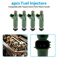 4PCS Fuel Injector Suitable For Toyota Chevy Prizm Matrix Corolla 23250-22040