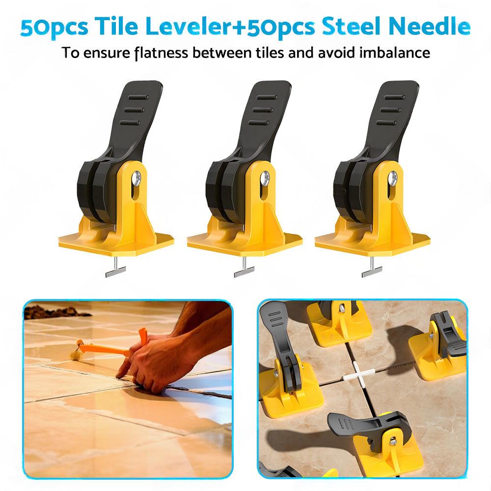 50PCS Tile Levelling Spacer Tiling Tool Leveling System Clips Floor Wall Wrench