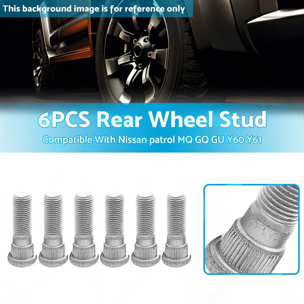 6PCS Rear Wheel Stud Suitable For Nissan patrol MQ GQ GU Y60 Y61