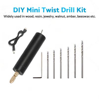 Mini Electric Hand Drill USB Hole Punch DIY Small Jewelry Portable Grinding Tool