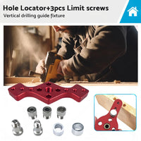 Drill Bit Vertical Pocket Hole Jig Dowel Drill Guide Self Centering Woodworking