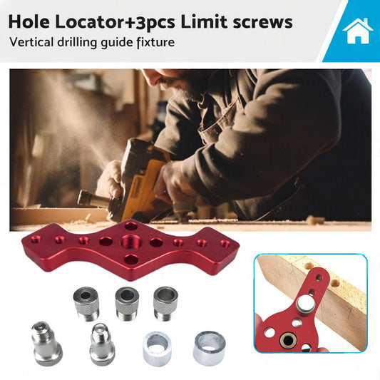 Drill Bit Vertical Pocket Hole Jig Dowel Drill Guide Self Centering Woodworking