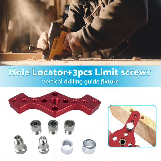 Drill Bit Vertical Pocket Hole Jig Dowel Drill Guide Self Centering Woodworking