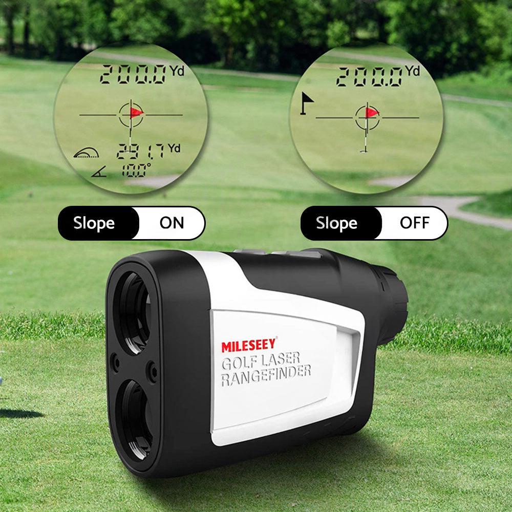 Mileseey 600M Golf Laser Range Finder with Slope On Off Flagpole Lock Vibration
