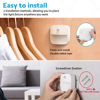 3 PCS Cordless Battery-Powered LED Night Light Motion Sensor Light-Warm White