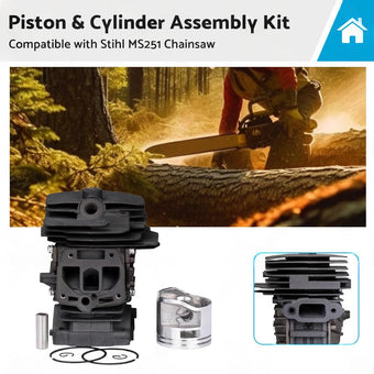 compare product Piston  and  Cylinder Kit 44mm 1143 020 1207 Suitable For Stihl MS251 Chainsaw