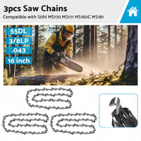 Chainsaw Chain 16inch 55DL 3 8 LP. 043 Suitable For STIHL MS170 MS171 MS180C MS181