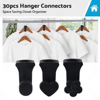 compare product 30PCS Closet Clothes Hanger Connector Hook Closet Space Organizer Space Saving