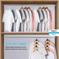 30PCS Closet Clothes Hanger Connector Hook Closet Space Organizer Space Saving