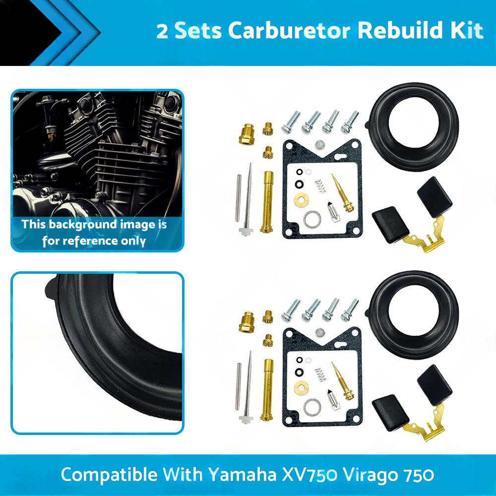 2 Sets Carburetor Rebuild Repair Kit Suitable For Yamaha XV750 Virago 1981-1983