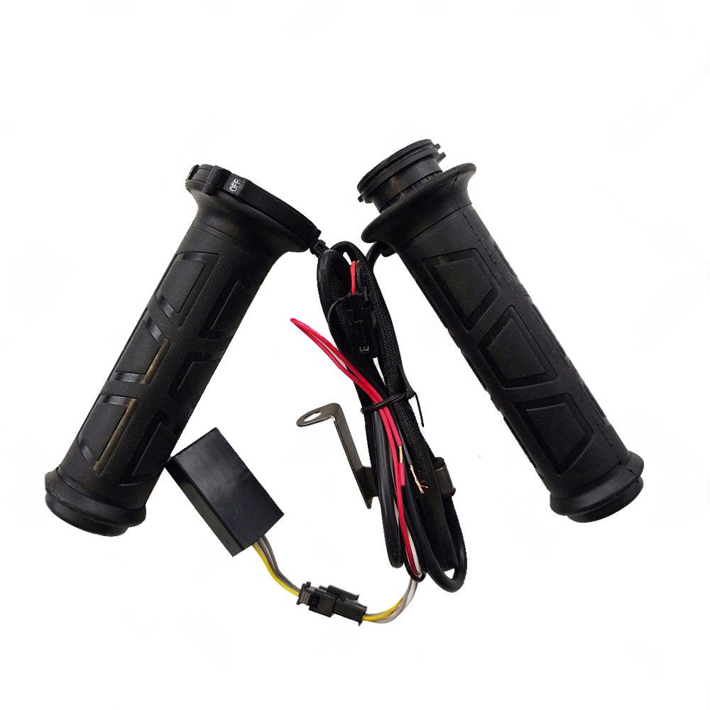 12v Motorcycle Heated Hand Rubber Grips 22mm 7 8'' Handlebar Grip Adjustable Hot