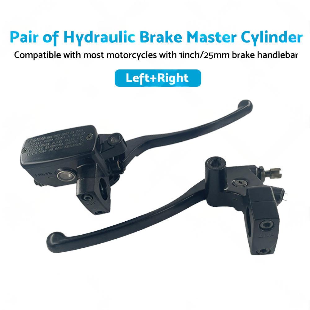 Pair 1inch 25mm Motorcycle Hydraulic Brake Clutch Master Cylinder Lever Left Right