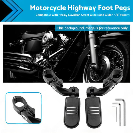 Motorcycle Highway Foot Pegs Suitable For Harley Street Glide Road Glide 1-1 4inch