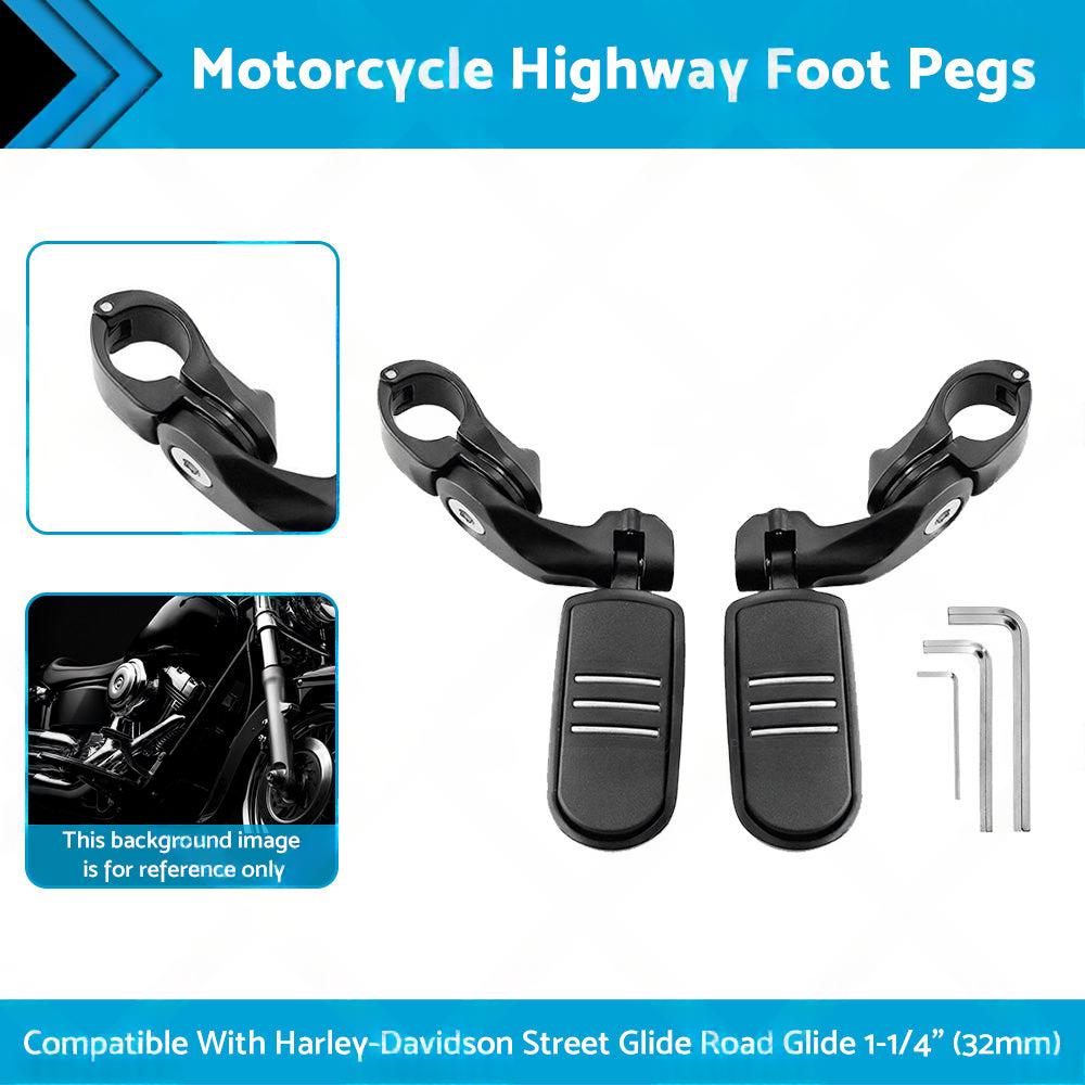 Motorcycle Highway Foot Pegs Suitable For Harley Street Glide Road Glide 1-1 4inch