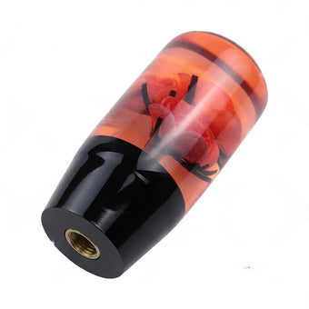 compare product 10cm Clear Red Real Flower Manual Gear Stick Shift Knob Lever Shifter