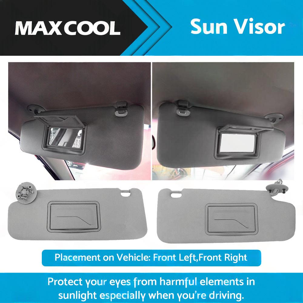 Sun Visor Pair Left & Right Suitable For Holden Barina TM 2011-2018 Grey