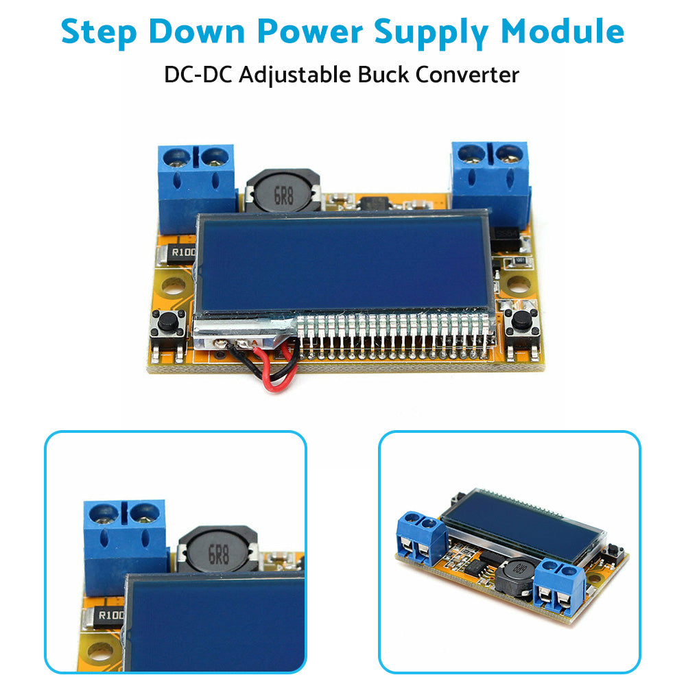 DC-DC Adjustable Buck Converter Step Down Power Supply Module LCD with Shell