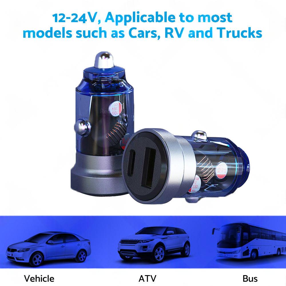 USB C Car Charger Adapter 54W Car Charger Fast Charging Fast USB PD30W QC3. 0