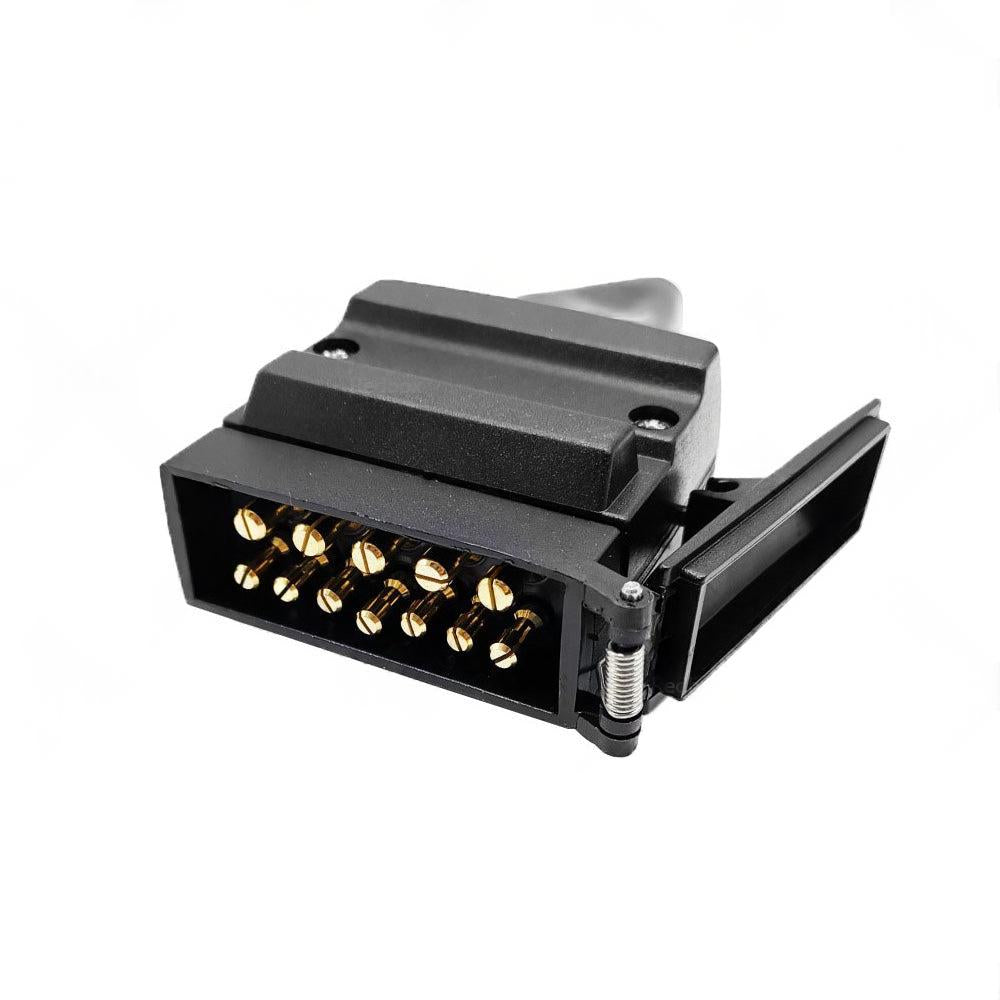 Pair 12 Pin Plug and Socket Connectors Suitable For Trailer Camper Caravan 4WD