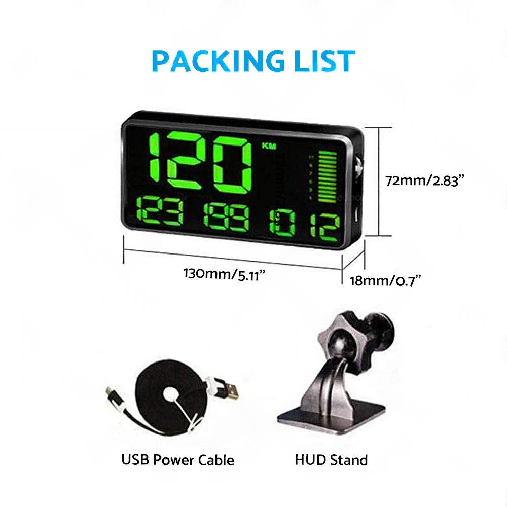 5.5'' Speedometer Odometer Display MPH KMH With Over Speeding Alarm Suitable For Universal Vehicles