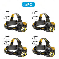 USB-Rechargeable LED Headlamp Flashlight Torch Suitable For Outdoor and Camping, 12,000,000lm