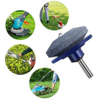 Lawn Mower Blade Sharpener Rotary Stone Grindstone Sharpening Drill Tool