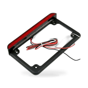 compare product Motorcycle License Plate Frame Bracket With LED Brake Light Suitable for Harley-