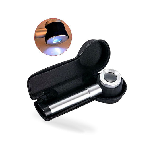 Hand Held 45x Magnifying Glass Jewellery Magnifier Loupe with Scale 3 LED Lights