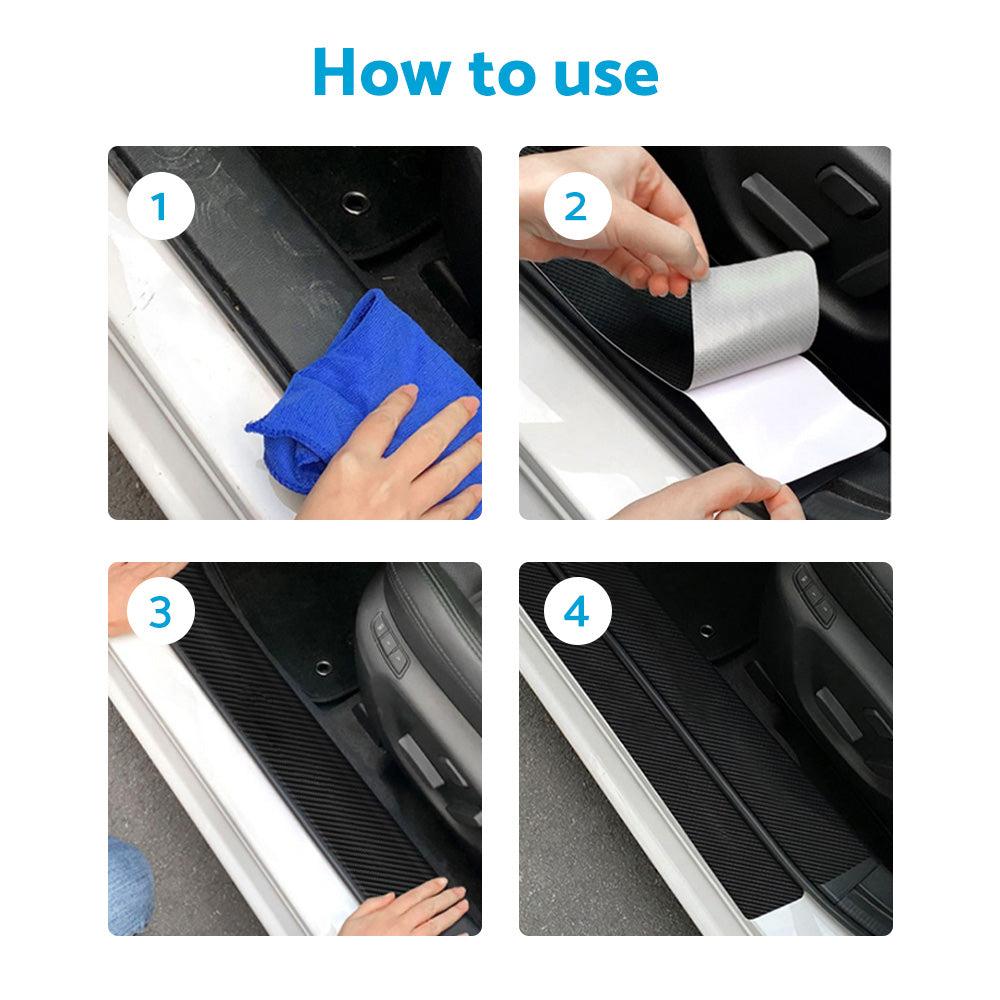 4x Front & Rear Door Sill Threshold Sticker Suitable For Ford Ranger Wildtrak