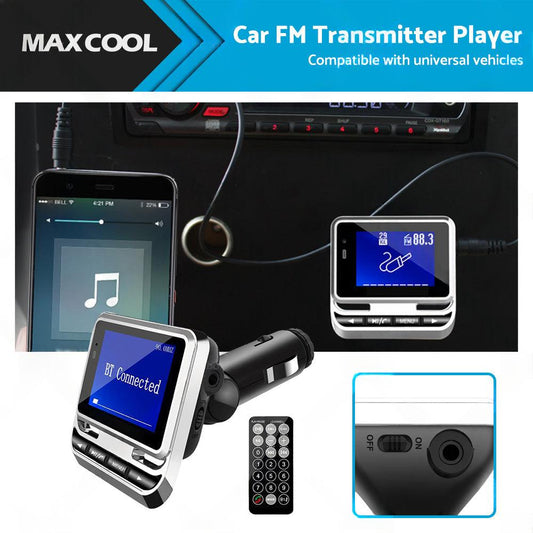 Handsfree Wireless Bluetooth-compatible Car FM Transmitter MP3 Player USB Charge