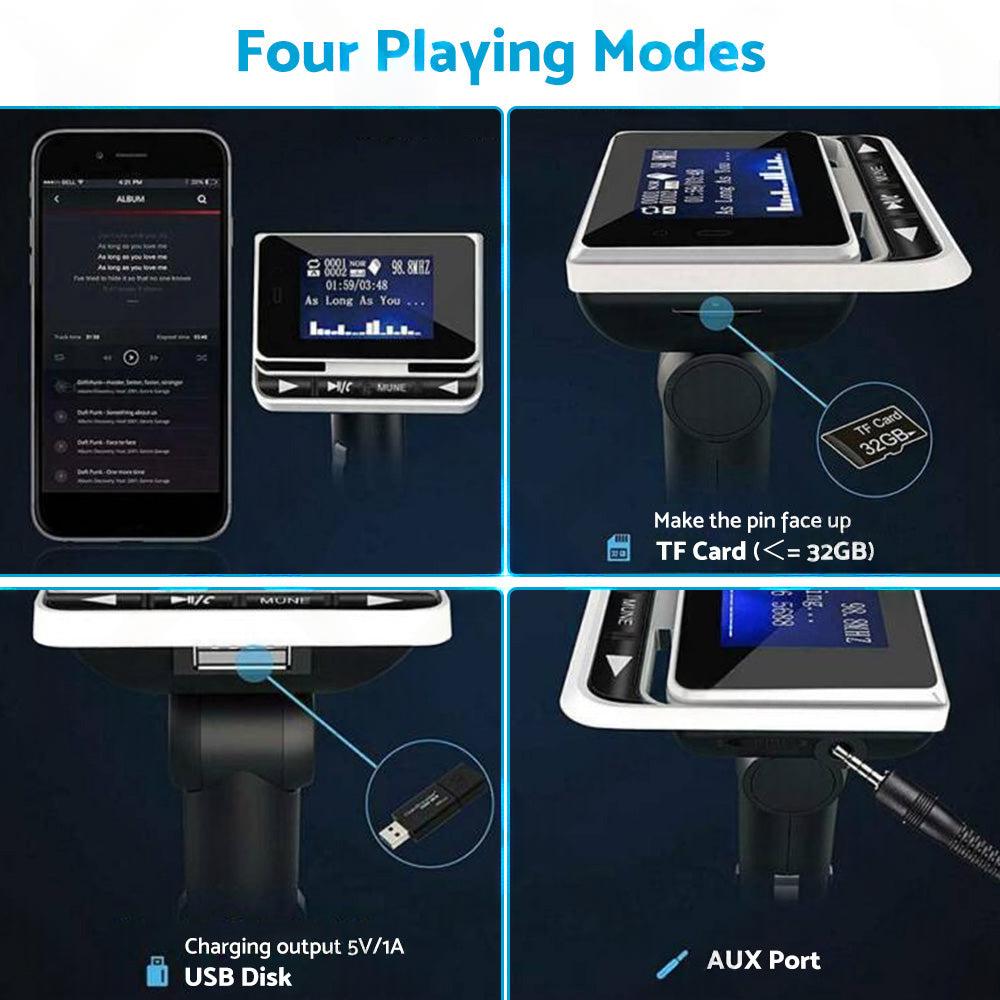 Handsfree Wireless Bluetooth-compatible Car FM Transmitter MP3 Player USB Charge