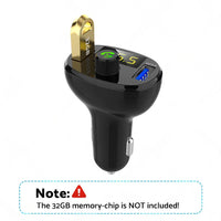 Bluetooth-5. 0 Radio Car Kit Wireless FM Transmitter Dual USB Charger MP3 Player