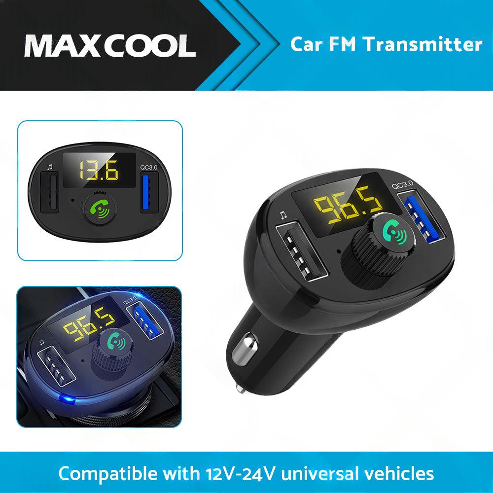 Bluetooth-5. 0 Radio Car Kit Wireless FM Transmitter Dual USB Charger MP3 Player