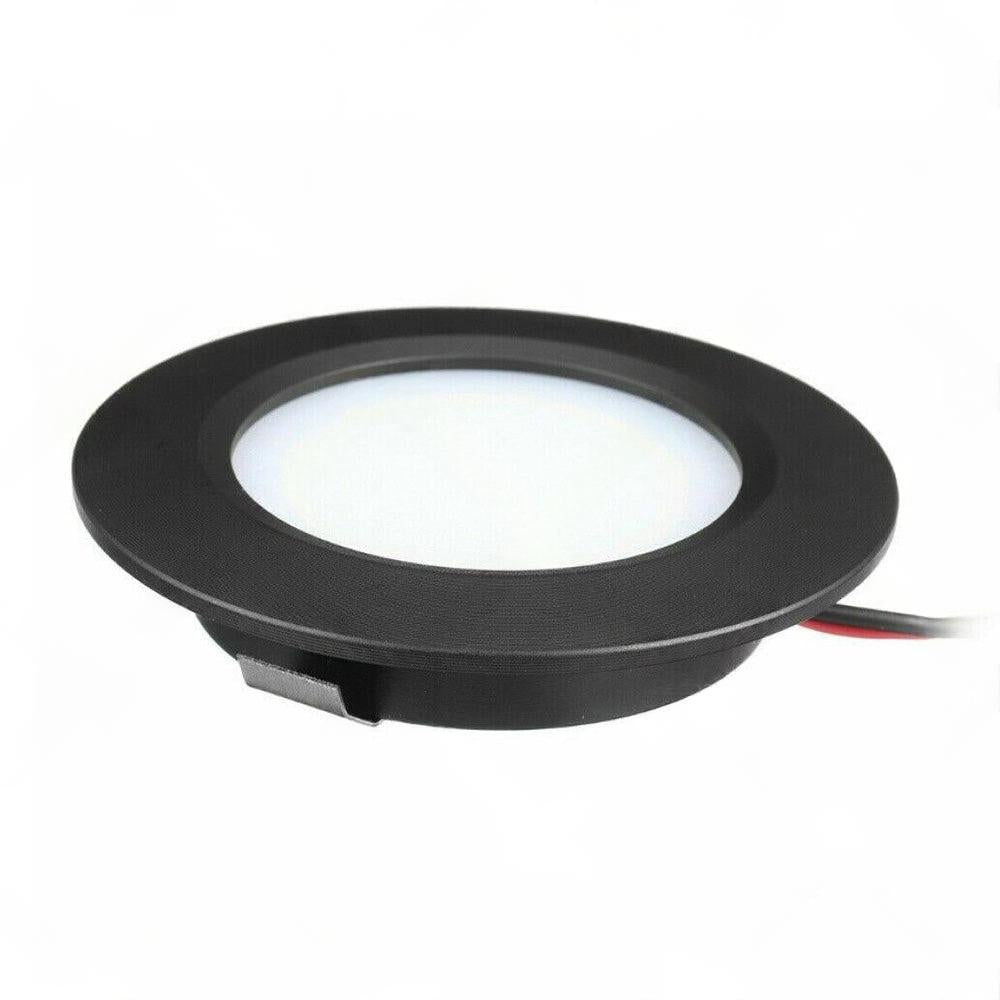 4/6x 12V Dimmable Spot Lights Suitable For Caravan & Boat Black Downlight Warm White AU