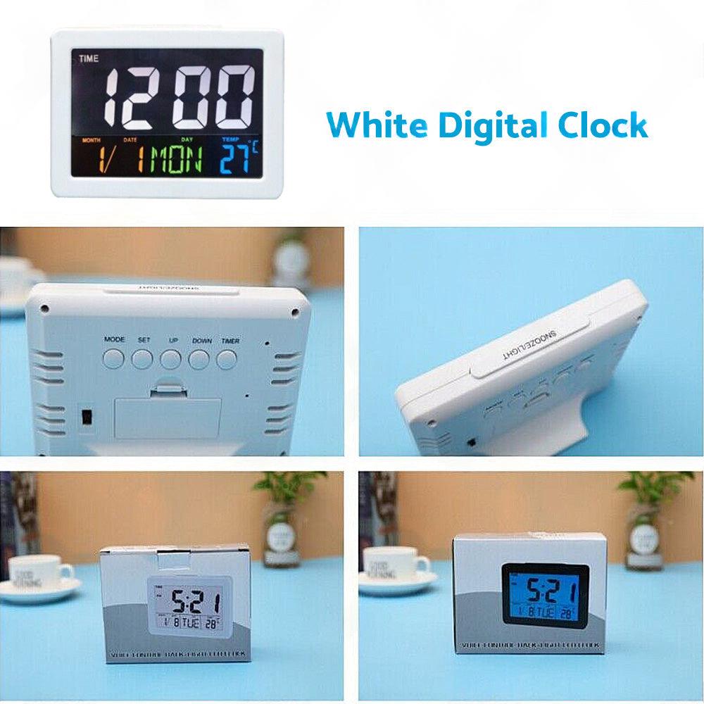 Digital Home Large Big Jumbo LED Wall Desk Clock With Calendar Temperature AU