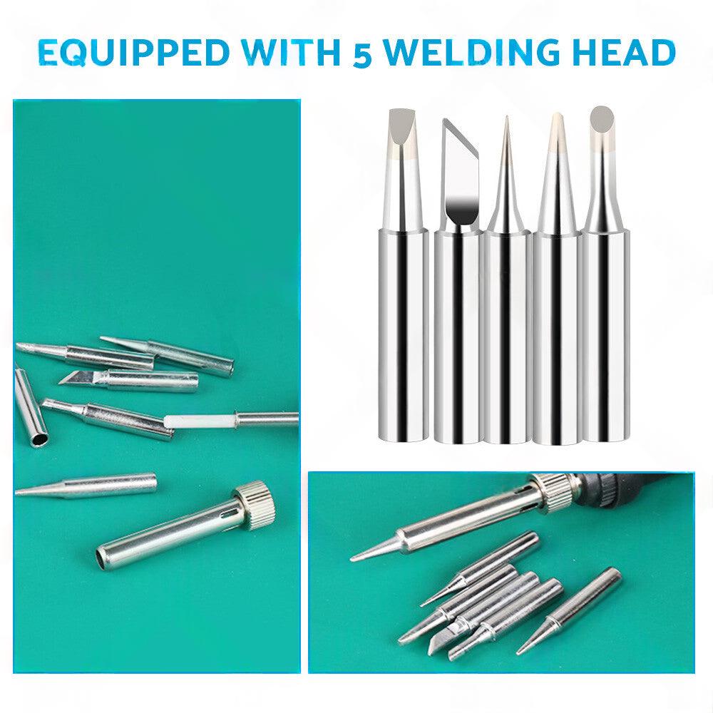 15IN1 Soldering Iron Kit 60W Electronics Welding Tool Adjustable Temperature AU