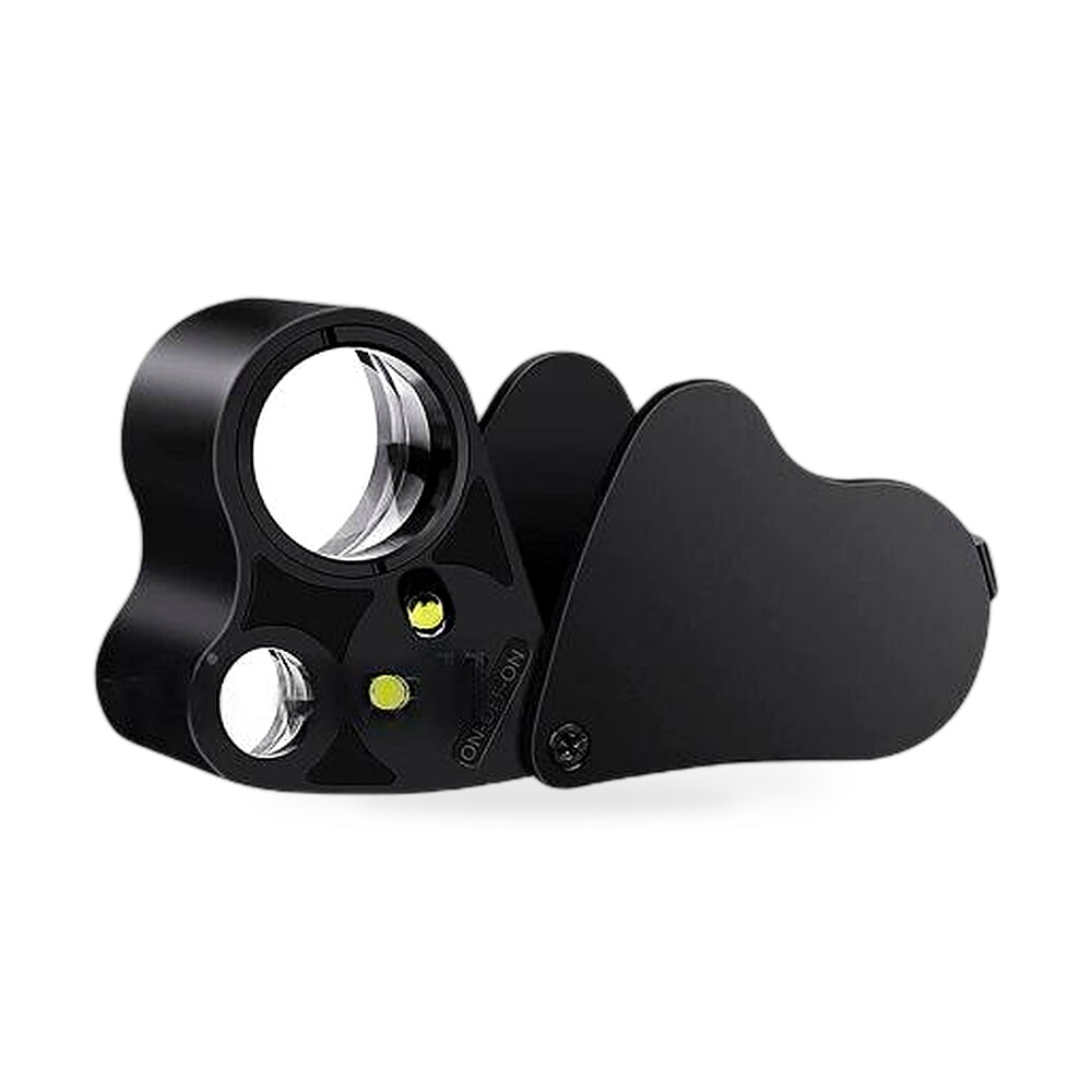 60x30mm Pocket Jeweller Eye Loupe Magnifier With LED Light Suitable for Jewelry