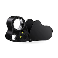 60x30mm Pocket Jeweller Eye Loupe Magnifier With LED Light Suitable for Jewelry