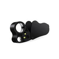 60x30mm Pocket Jeweller Eye Loupe Magnifier With LED Light Suitable for Jewelry