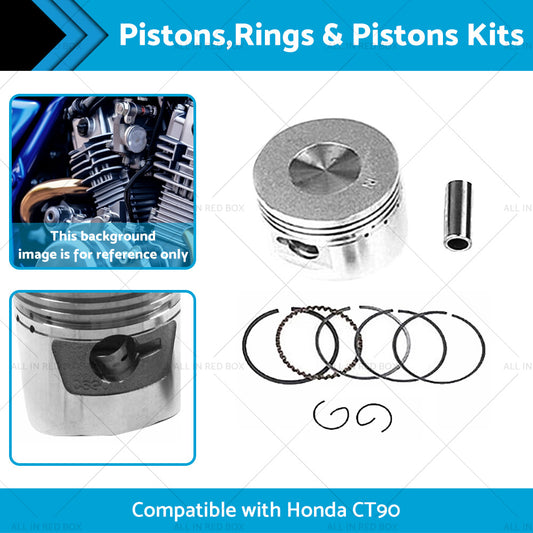 Suitable for Honda CT90 66-79 STD Piston Kit 47mm Rings Pin Clips