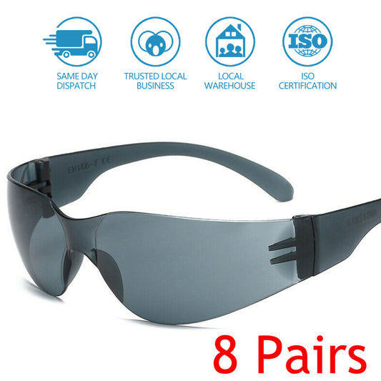 12 Pair Safety Glasses Tinted Hammer Smoke Lens Bulk Work Eye Protect Goggle