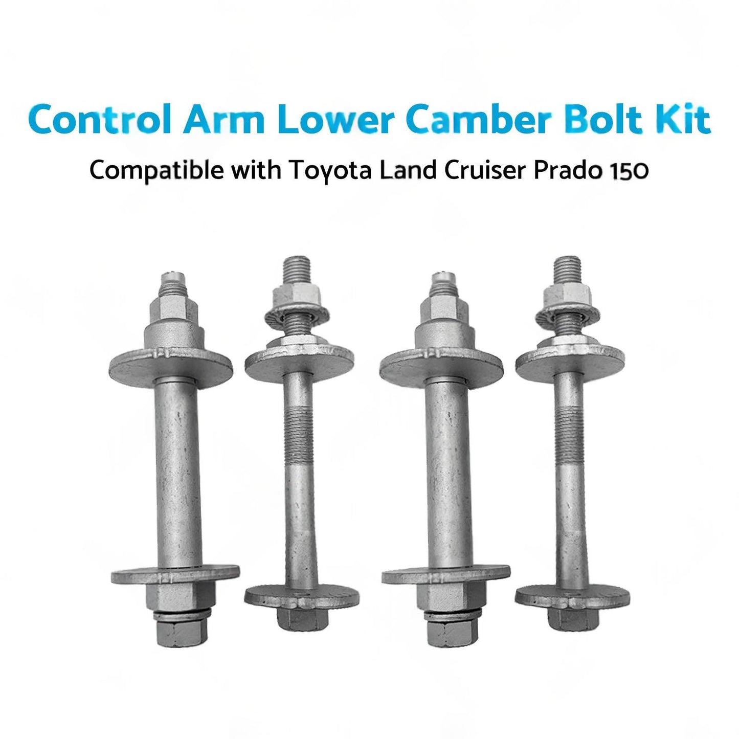 4x Control Arm Lower Camber Bolt Kit Suitable for Toyota Land Cruiser Prado 150