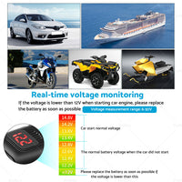 {{ Dual USB Port Motorcycle Fast Charger Socket LED Voltmeter Display ON OFF Switch }} - Buy Car Parts Online at {{ Kaka Auto Parts }}.