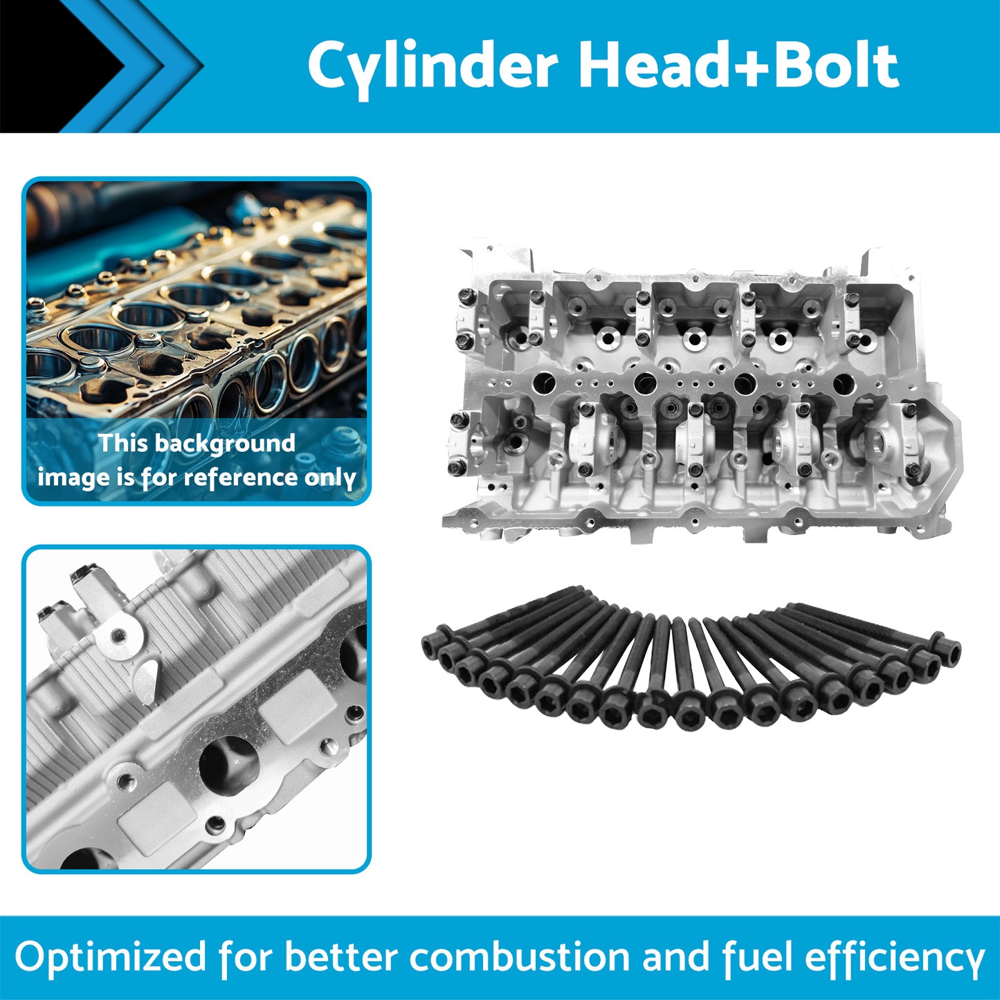 Cylinder Head+Bolt Suitable For Mitsubishi Triton Pajero Sport 4N15 2.4L Diesel