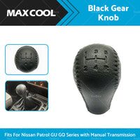 Leather Black Gear Knob Fit For Nissan Patrol GU GQ with Manual Transmission