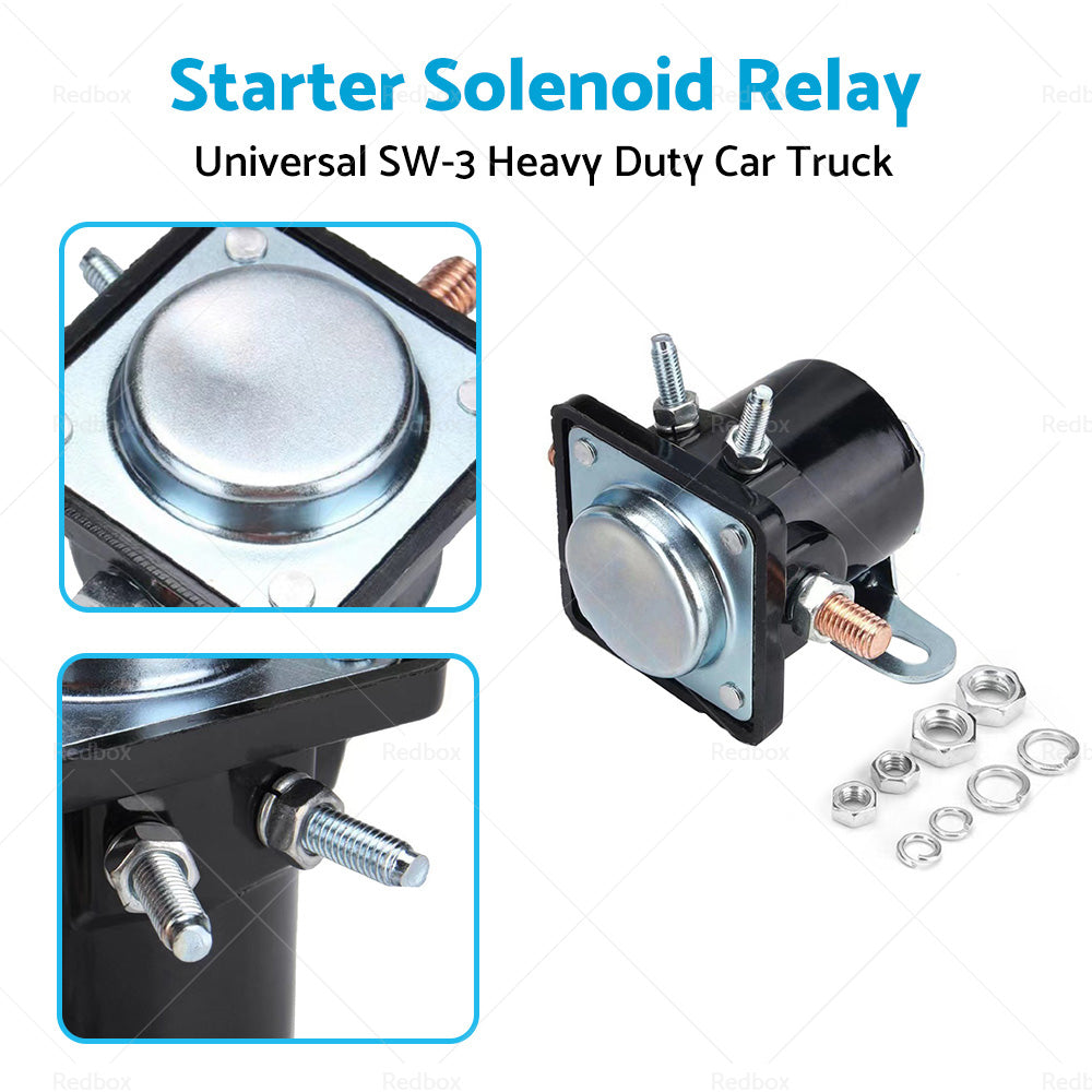 SW-3 H D Car Truck Starter Solenoid Relay 4 Terminal Suitable For Ford 12V