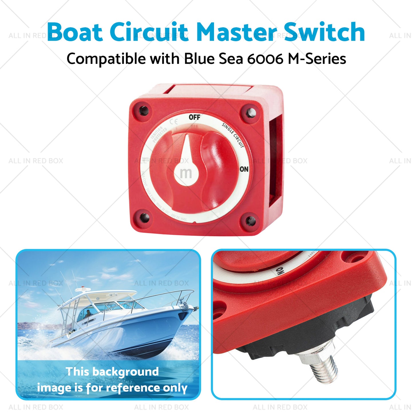 {{ Boat Circuit Master Switch Suitable for Blue Sea 6006 M-Series Battery On Off }} - Buy Car Parts Online at {{ Kaka Auto Parts }}.